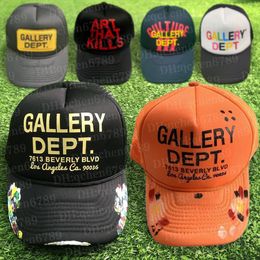 Gallerys DEPT Trucker Hat Classic Graffiti Baseball Cap ATK STACK Logo GD Workshop Hat Summer High Quality Unisex Adjustable Hat