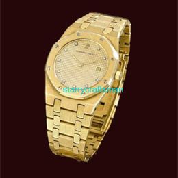 Luxury Watches APS factory Mens Audemar Pigue Royal Oak 18K Gold Watch with Diamonds date stL4