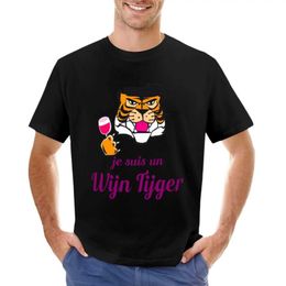 Men's T-Shirts je suis un wijntijger| Perfect Gift T-Shirt Short t-shirt tops Oversized t-shirt t shirts for men cotton T240425