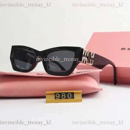 High Beauty Mui Mui Bag Sunglasses Designer Advanced Women's Retro Large Frame Sunglasses Outdoor Sun Protection And UV Protection Glasses 288
