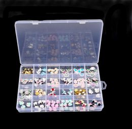 Newest Plastic 24 Slots Adjustable Jewelry Storage Box Case Craft Organizer Beads So Sundries Storage Container7347344