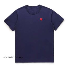 Play Mens T Shirt Designer Cdgs Embroidery Red Heart Commes Des Shirt Casual Women Shirts Badge Quanlity Summer Loose Oversize Tee 314