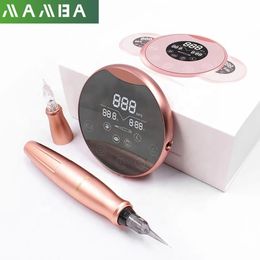 MAMBA Biomaser P90 PMU Tattoo Machine Pen Set Universal Cartridge Needle Dermografo Rotary Pen For Training Eyebrow Small Tattoo 240422