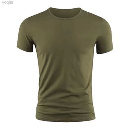 Men's T-Shirts Mens Short sleeved T-shirt Summer Leisure Gym Muscle Crew Neck Slim Fit Top Breathable Running T-shirtL2405