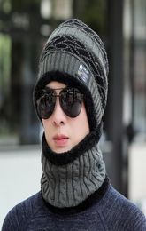 Men039s wool hat autumn and winter fashion fashion Korean personality men039s Knitted Hat Winter Warm fashion brand Two Piec7861703