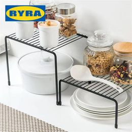 Kitchen Storage Plates Rack Wear-resistant Single Layer Iron Organiser Closet Shelf Durable Dish Drying Multifunctional
