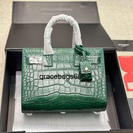 2024LUXURO Crocodile Luxury Designer Bag de alta qualidade carteira luxuosa Bola de bolsa feminina de crocodilo ombro