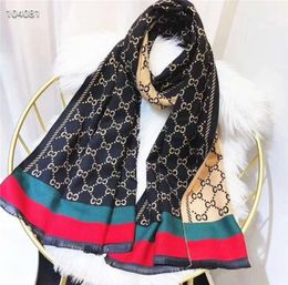 Designer autumn winter new 100 cashmere warm letter thick neck scarf multicolor red doublesided tassel shawl delivered home3724869