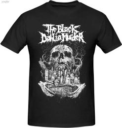 Men's T-Shirts Black Band Maria Murder Shirt Mens Crew Neckline T-shirt Retro Short sleeved Top BlackL24056