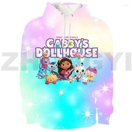 Women's Hoodies Fashion Gabby's Doll House Oversized Hoodie Cosplay Costume 3D Gabbys Dollhouse Women Clothes Cartoon Printed Pullover