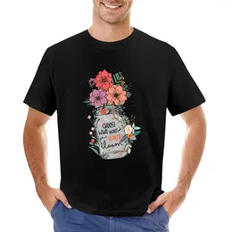 Men's Tank Tops Motivational Phrase And Flowers T-Shirt Hippie Clothes Boys Animal Print Shirt Cotton