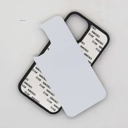 Wholesale Blank 2D Sublimation Soft Rubber Phone Cases For Iphone 14 13 11 Pro Max 12 X Xr Xs 6 7 8 SE Case Blanks With Aluminium Insert 0430