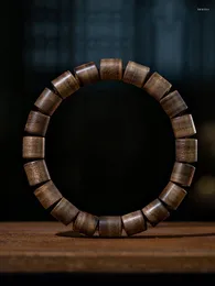 Strand Natural Nha Trang Agarwood Bracelet Old Materials Eaglewood Buddha Beads Wooden Female Male Barrel Single Circle