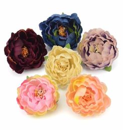 100pcs 5cm Cheap Artificial Silk Peony Flower Heads For Wedding Home Decoration DIY Corsage Wreath Craft Fall Vivid Fake Flowers9856529