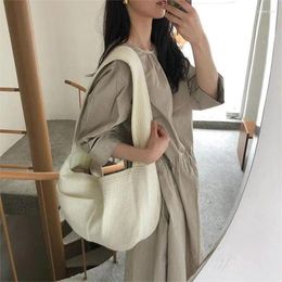 Evening Bags Korea Thick Canvas Tote Bag Female Cotton Cloth Shoulder Women Eco Reusable Crossbody Ladies Large Shopper Handbag 2024