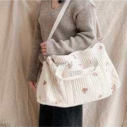 Diaper Bags Large Maternity Bag for Baby Diaper Maternal Mommy Bag Quilted Nappy Maternity Packs Toiletry Labour Luggage Bag Mom Travel Tote d240429