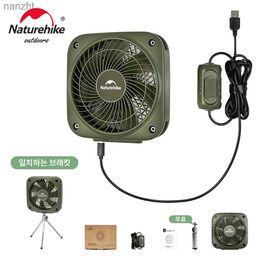 Electric Fans Naturehike camping fan bidirectional blow Moulding charging cycle desktop portable 3-speed electric fan barbecue tent office fanWX