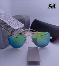 WholeHigh quality Brand Designer Mirror Men Women Polit Sunglasses UV400 Vintage Sport Sun glasses With box and cases3615153