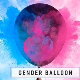 Gender Reveal Balloons 36 inch Black Confetti Latex Balloon Boy or Girl Gender Reveal Party Balloon Giant Balloon With Pink Blue C251m