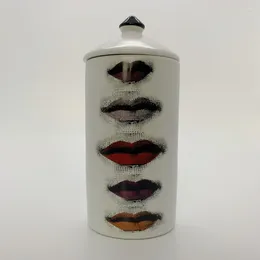 Bottles Creative Multi-color Lady Red Lip Decorative Jar Makeup Jewellery Lipstick Storage Bottle Candle Holder Flower Pot Vase Home Deco