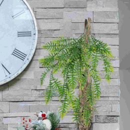 Decorative Flowers 2 Pcs Artificial Plant Wall Hanging Fake Decor Plants Faux Decorations Simulated Ferns