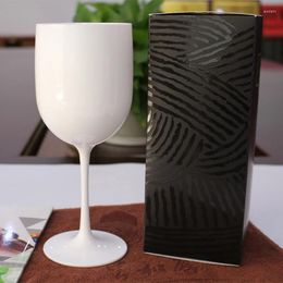 Wine Glasses 500ml Champagne Flutes Plastic Dishwasher-safe White Acrylic Glass Transparent