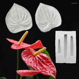 Baking Moulds Anthurium Spadix Make & Petals Silicone Fondant Mould Cake Tools Chocolate Gumpaste Moulds Sugarcraft Kitchen Gadget