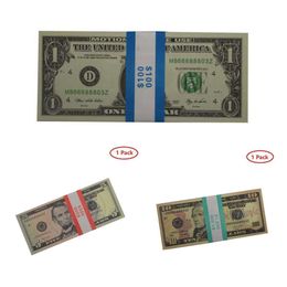 Replica US party Fake money kids play toy or family game paper copy banknote 100pcs pack Practise counting Movie prop 20 dollars F208s 1NVVFWLYV