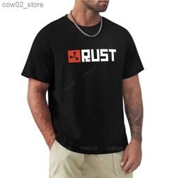 Men's T-Shirts t-shirt men cotton Rust Game T-Shirt summer top heavyweight t shirts black t-shirts for men summer t-shirt for man Q240201