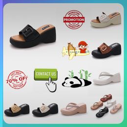 Designer High rise thick soled PVC slippers summer sliders men women rainbow slides memory sandals soft thick cushion slipper cloud slide indoor