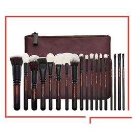 Pincéis de maquiagem marca melhor qualidade 18pcs / set escova com saco de pu maquiagem profissional para pó fundação b sombra eyeliner mistura dhyuz