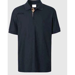 gucc polo shirt Men's T-shirts Burbrerys European Station Designer Bajia Casual Polo Shirt Mens Classic Solid Colour TB Letter Embroidery Summer B Short