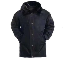 Winter Fur Integrated Mens Leather Warm and Cold Resistant Mid Length Coat RDTP