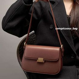 Fashion Handbag Bags High Quality Genuine Leather Women Saddle Shoulder Bag From 2024 Luxury Designer Inspired