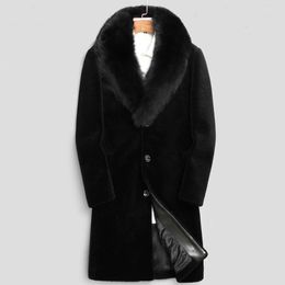 Autumn and Winter Designer Imitation Mink Coat Mens Whole Long Haining Fur Leisure Large Warm BCWD