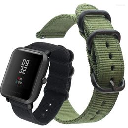 Watch Bands 20mm Band For Xiaomi Huami Amazfit Bip Youth Nylon Sport Wrist Strap S Lite/Bip U Pro/GTS/Neo