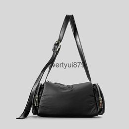 Shoulder Bags Fasion Simple Padded Armpit Bag Soft Nylon Puffer Soulder Crossbody Casual Ligtweigt Two Side Pockets Female 2023H2421