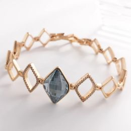 Bracelets Geometric Design Bracelet for Women Austrian Crystal Bracelets On Hand Jewellery Women Accessories for Mother's Day Bijoux Gift