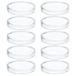 10Pcs 60mm Clear Plastic Petri Dishes With Lids Microorganisms Cell Sterile Instrument Drop Plates Laborator Supplie