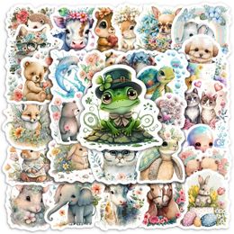 Gift Wrap Mixed Animals Stickers Aesthetic Frog Dog Turtle Rabbit Decals DIY Skateboard Laptop Luggage Cup Motorcycle Phone PVC Waterproof