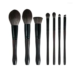 Makeup Brushes BEIYALI Ebony 7-piece Brush Set Soft Animal Hair Point Blush Concealer Eye Shadow