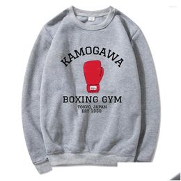 Men'S Hoodies & Sweatshirts Mens Hoodies Hajime No Ippo Boxing Gym Winter Cool Men Crew Neck Hoodie Spring/Autumn Tops Uni Sweatshirt Dhjjo