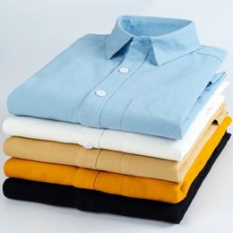 Spring Mens Pure Cotton Workwear Long sleeve Shirts Single Pocket Japanese Style Cargo Track Shirt Casual Fashion Male Shirts 240201
