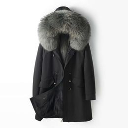 Haining Fur Medium Length Designer Inner Lining Detachable Autumn/winter Parka Mens All in One 20YH