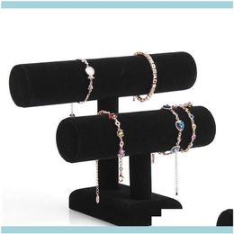 banner stand Jewellery Stand Packaging 2 Layer Veet Bracelet Necklace Display Angle Watch Holder T-Bar Multi-Style Optional Wfxxf Dr229A