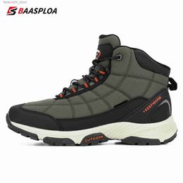 Roller Shoes Baasploa 2022 Mens Cotton Sneaker Waterproof Outdoor Travel Hiking Shoes Warm Winter Plush Sneakers Casual Walking Shoes Q240201