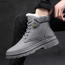 Boots Waterproof Snow Boots Winter Mens Fleece Thick Warm Doc Mens Casual Ankle Boots Man Shoes Men Boots