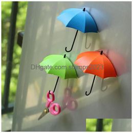Fridge Magnets Refrigerator 3D Umbrella Creative Hook Strong Magnetic Buckle Home Decoration 230710 Drop Delivery Dhvy1