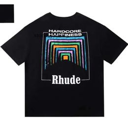 Designer Men's Rhude Spring Summer Rhude T Shirt Man T Shirts Women Tees Skateboard Oversize Men Short Sleeve T-shirt Luxury Brand Men's Rhude White Fox Shirts 9065