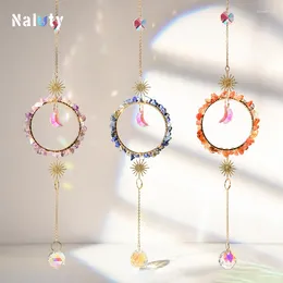 Garden Decorations Hanging Crystal Pendant Suncatcher Prisms Rainbow Prism Chain Wind Chimes For Window Home Party Decoration